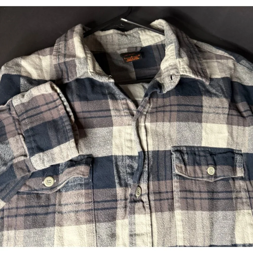 Nike 6.0 Flannel Mens L Plaid Button Long Sleeve Shirt